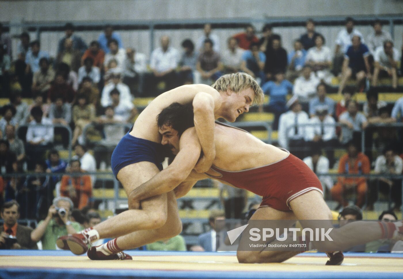 Wrestlers Ilya Mate and Július Strnisko