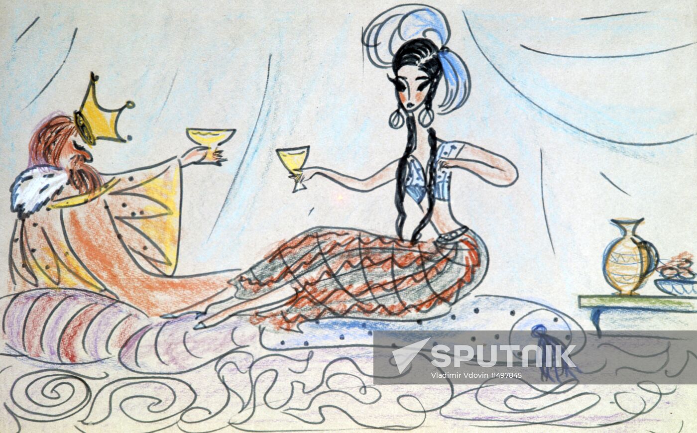 "Dodon Celebrating at the Queen of Shamokhan" picture