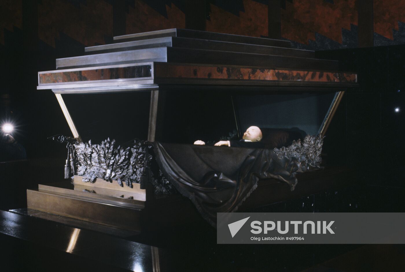 Crystal sarcophagus with Vladimir Lenin's body