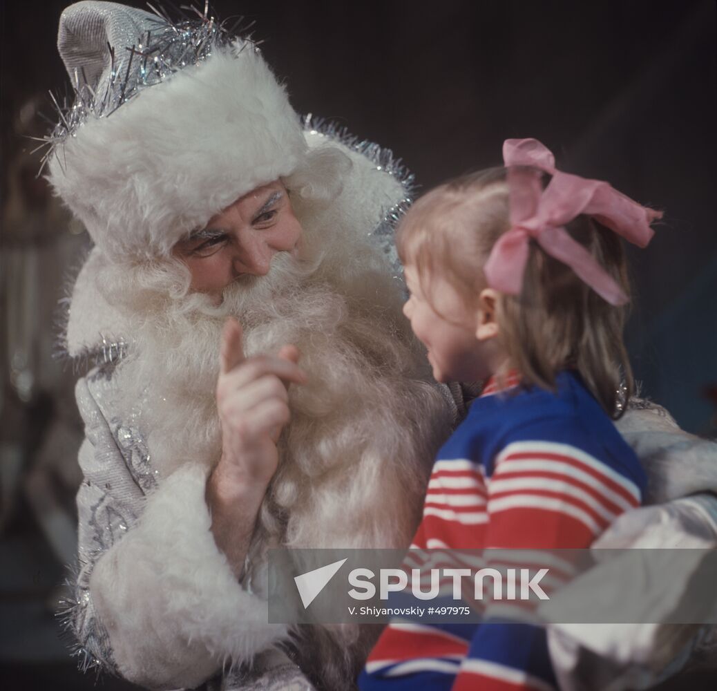 Father Frost and a girl