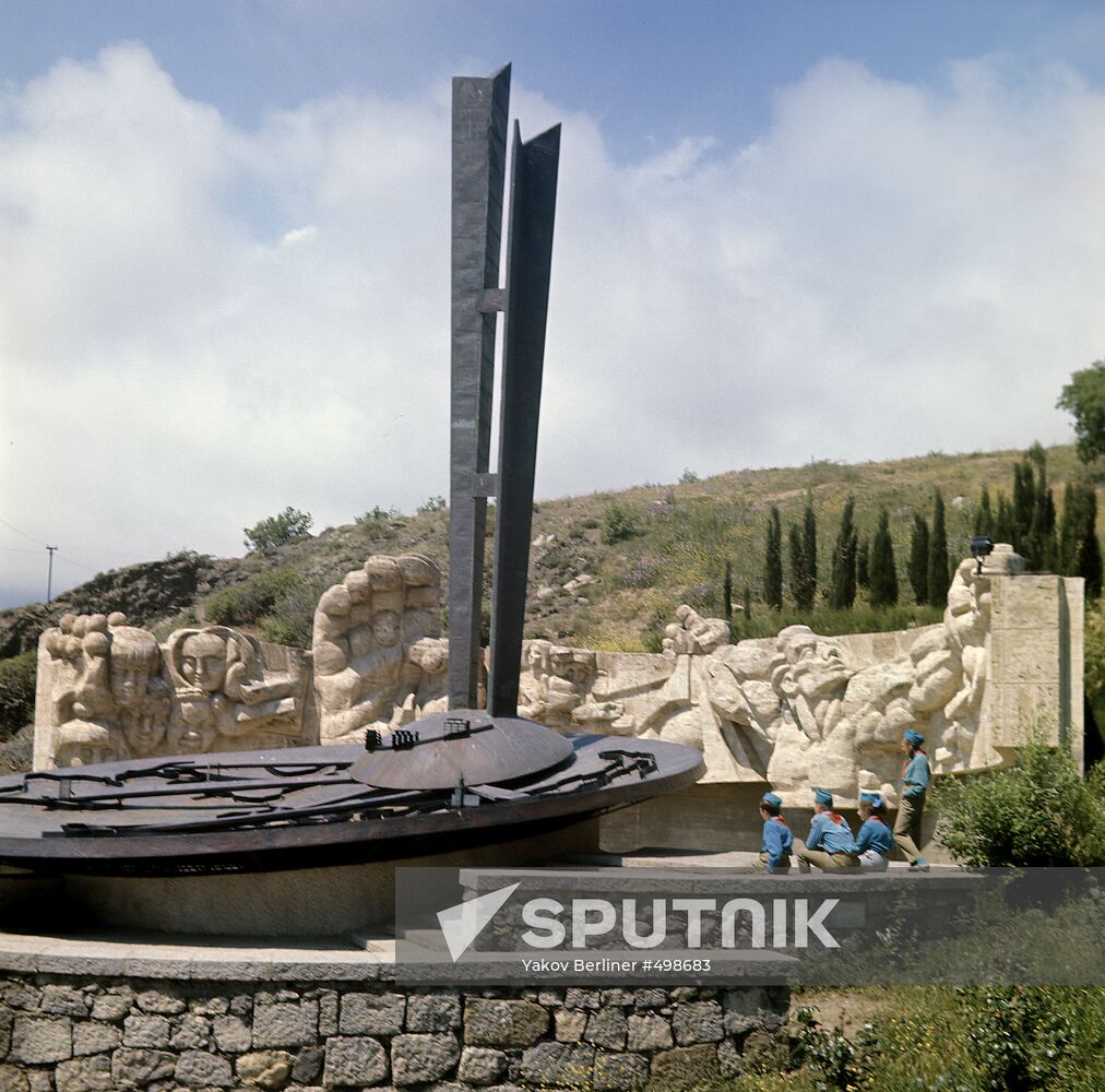 Sculpture "Prometheus" in Vladimir Lenin All-Union Pioneer Camp "Artek."