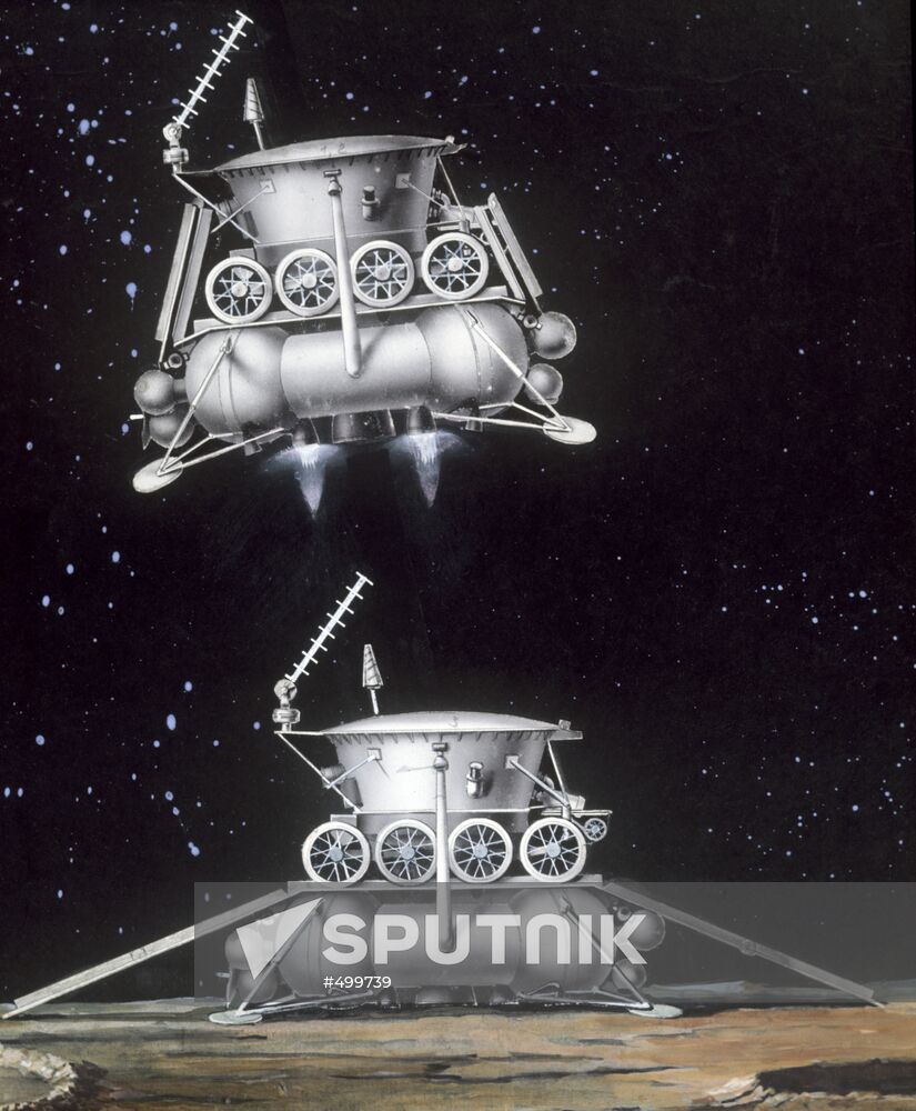 Luna-17 automatic station with Lunokhod-1