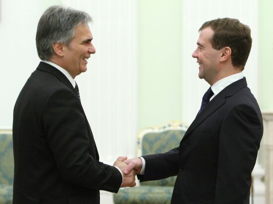 Dmitry Medvedev meets with Werner Faymann