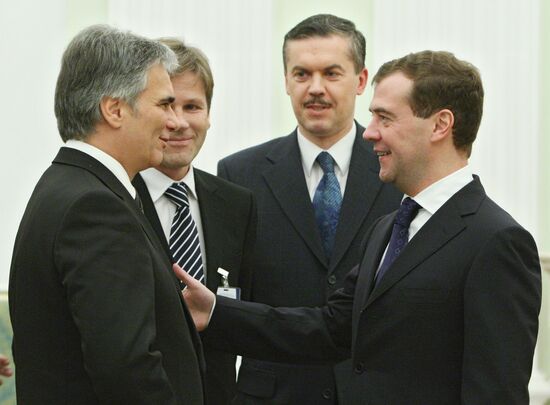Dmitry Medvedev meets with Werner Faymann