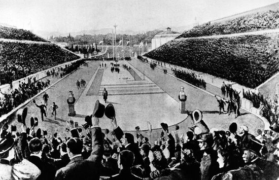 SPECTATORS 1ST OLYMPICS 1896