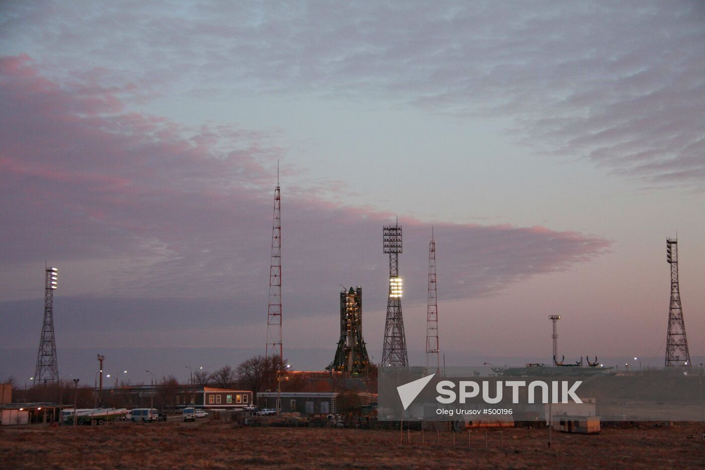 Launch of Soyuz booster rocket with Progress-M freighter