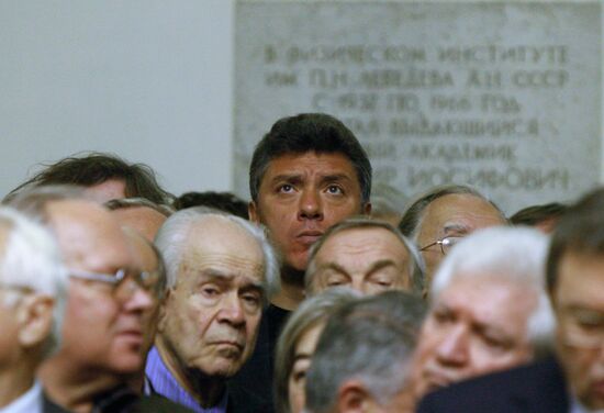 Solidarity opposition movement co-chairman Boris Nemtsov