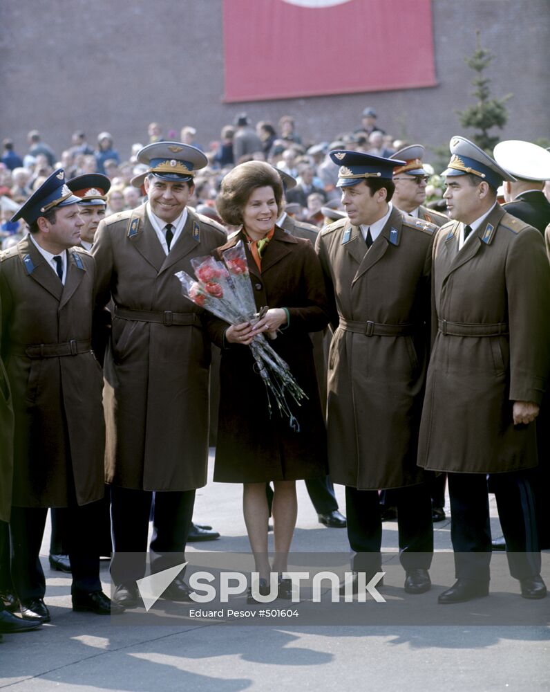 Cosmonauts on Red square