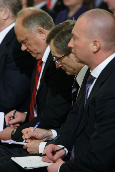 Gennady Zyuganov, Nikolai Levichev, Igor Lebedev