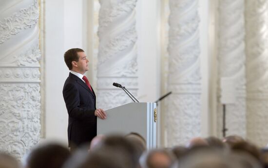 Dmitry Medvedev's nation address to the Federal Assembly