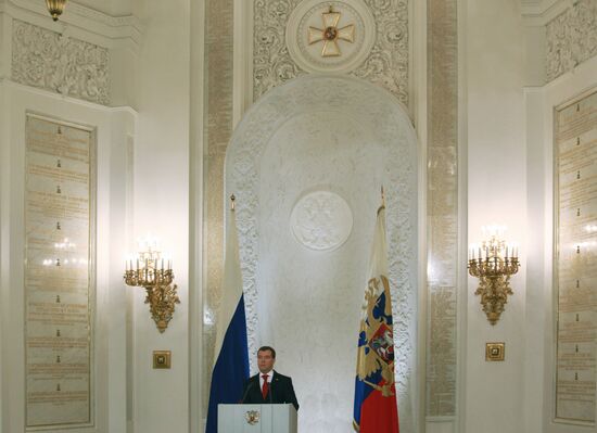 Dmitry Medvedev's nation address to the Federal Assembly