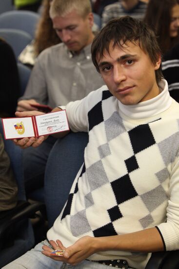 Russian Olympic team candidate's card issue ceremony