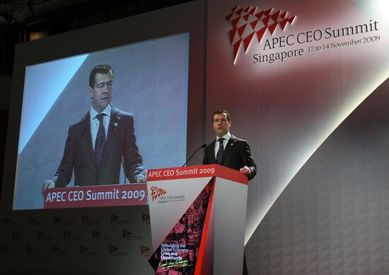 Dmitry Medvedev during APEC summit