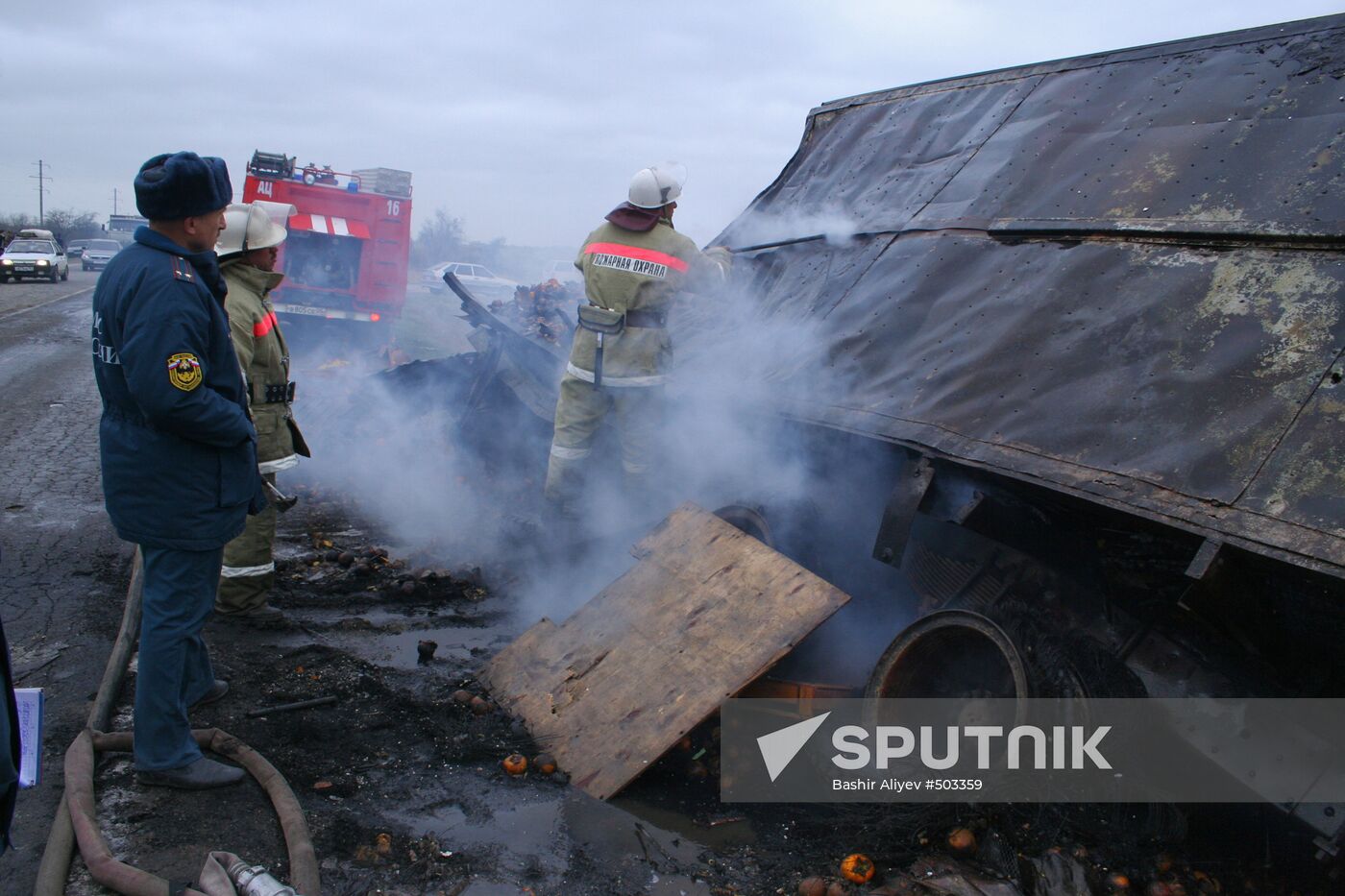 Passenger bus, Kamaz truck crash in Dagestan