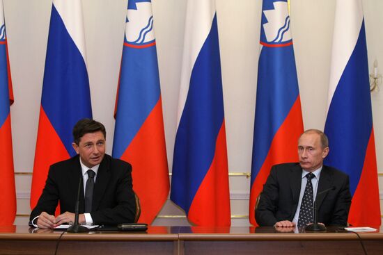 Russian, Slovenian PMs hold joint press conference