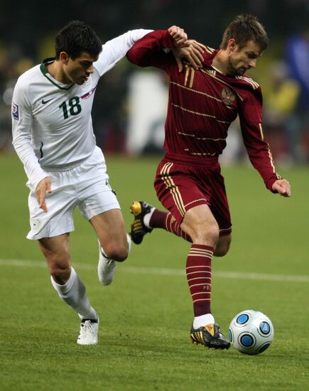 Russia vs. Slovenia 2010 World Cup qualifier playoff