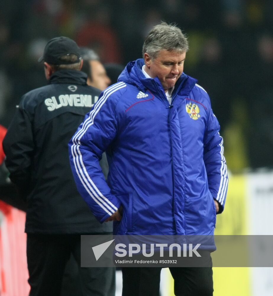 Russia's national football team head coach Guus Hiddink
