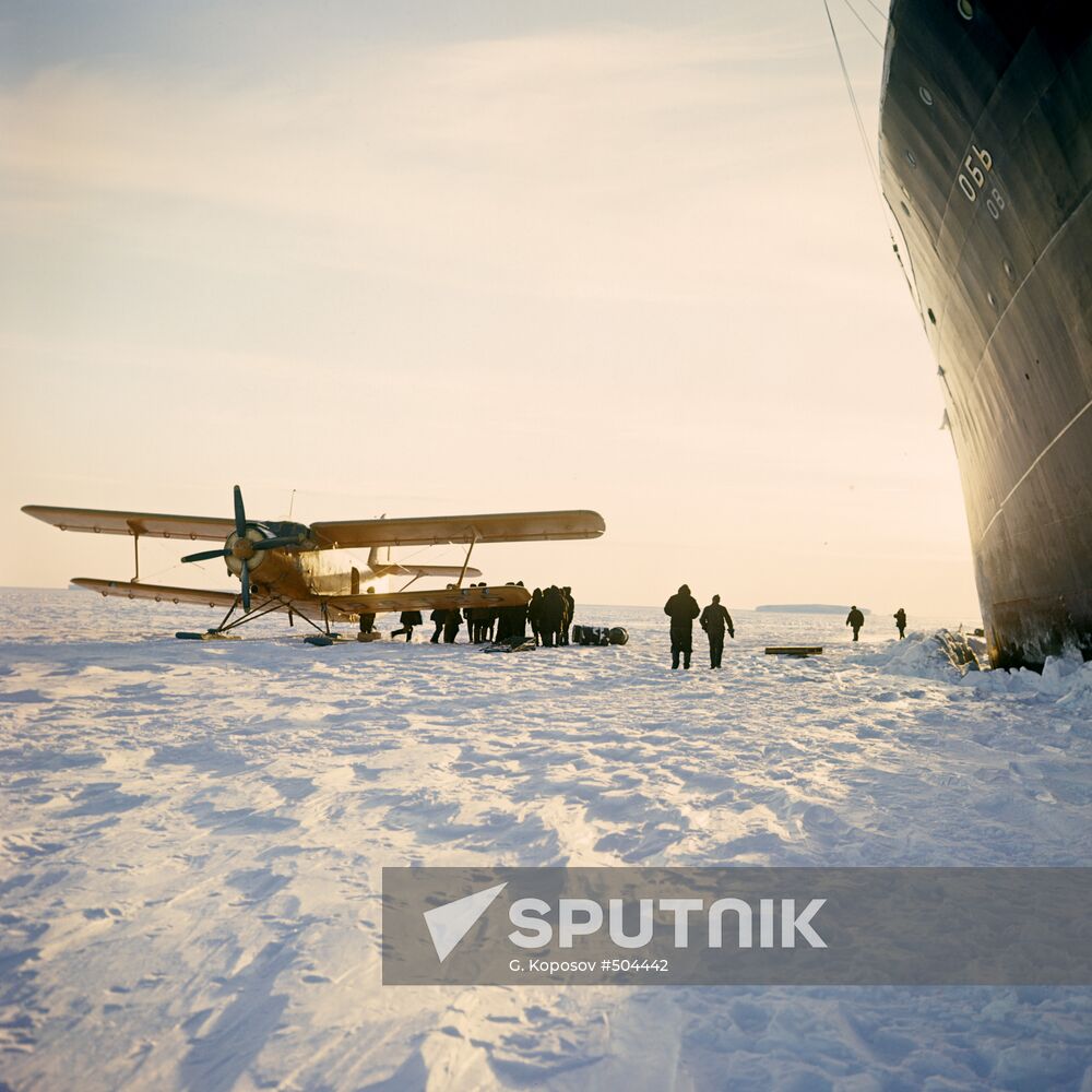 One of the polar stations in Antarctica