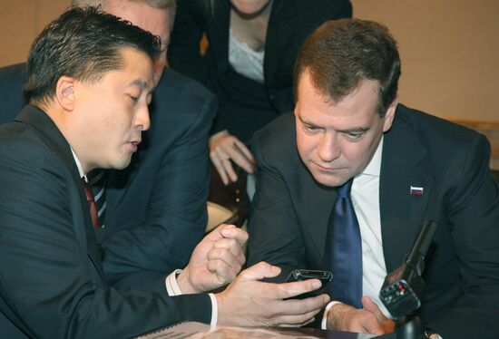 Dmitry Medvedev's first official visit to Singapore. Second day