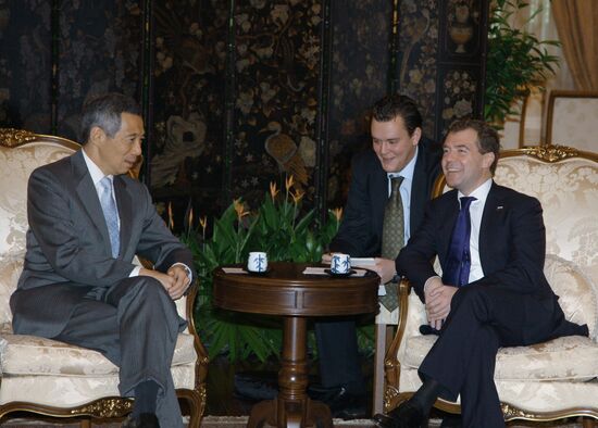 Dmitry Medvedev's first official visit to Singapore. Second day