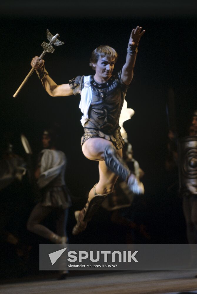 Māris Liepa performing on stage