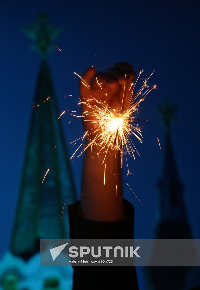 Filming of Dobry Vecher Moskva New Year's Eve show