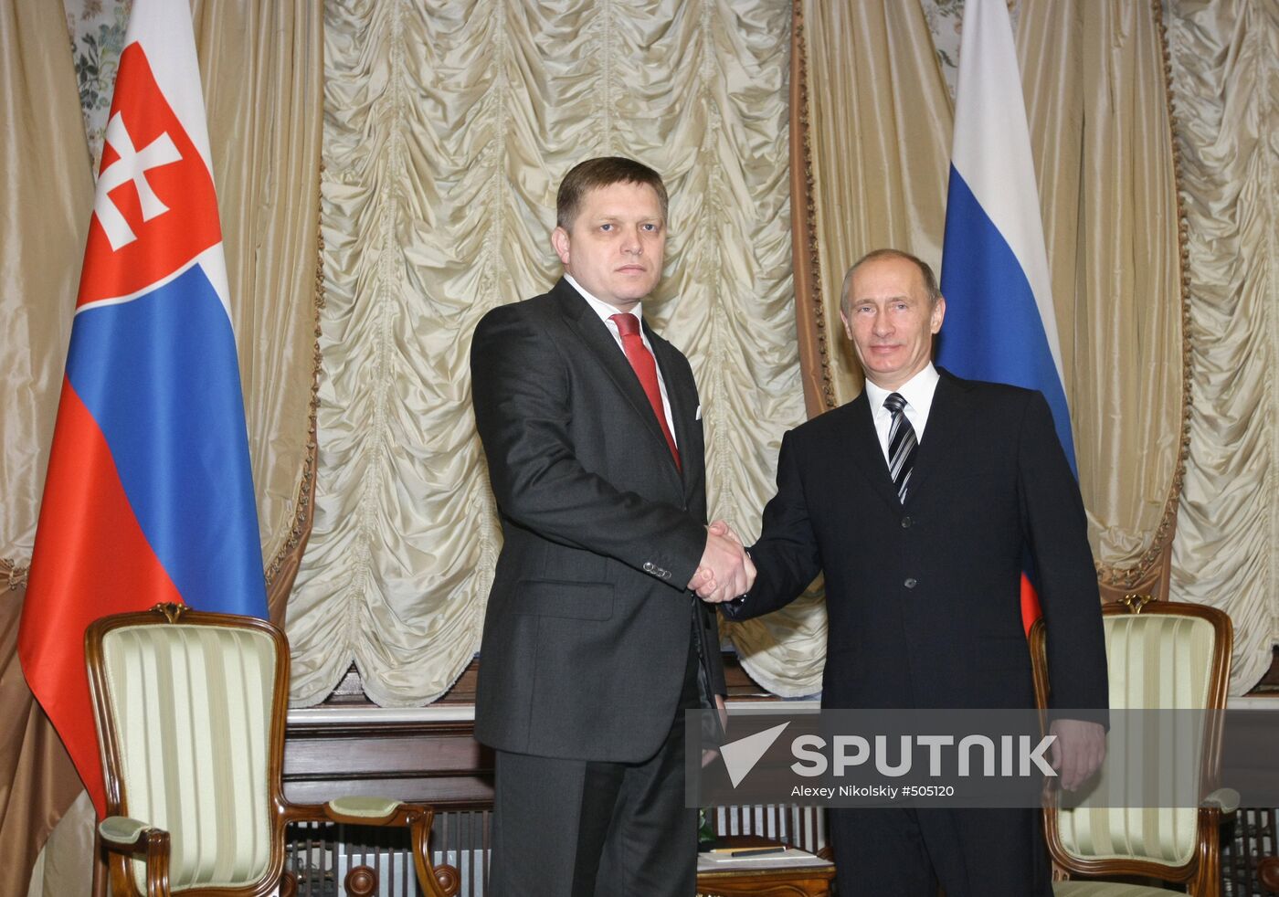 Vladimir Putin meeting with Robert Fico