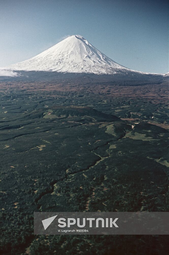 Bezymyanny volcano in Far East