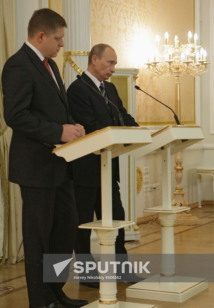 Vladimir Putin and Robert Fico