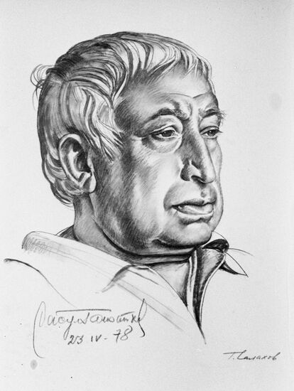 Drawing "Poet Rasul Gamzatov"