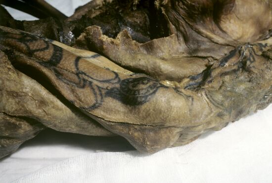 Tattoo on mummy's hand