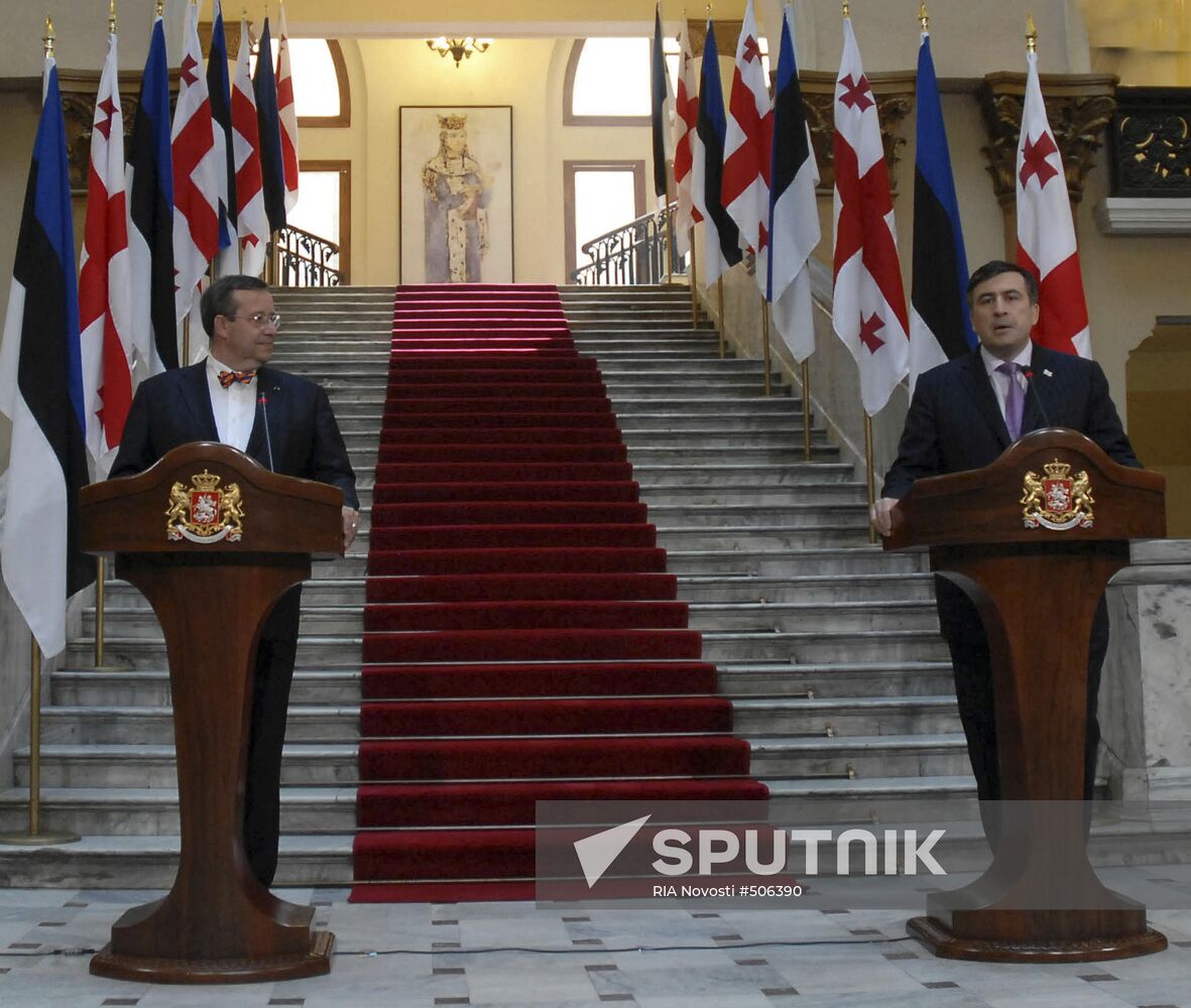 Estonian President Toomas Hendrik Ilves visits Georgia