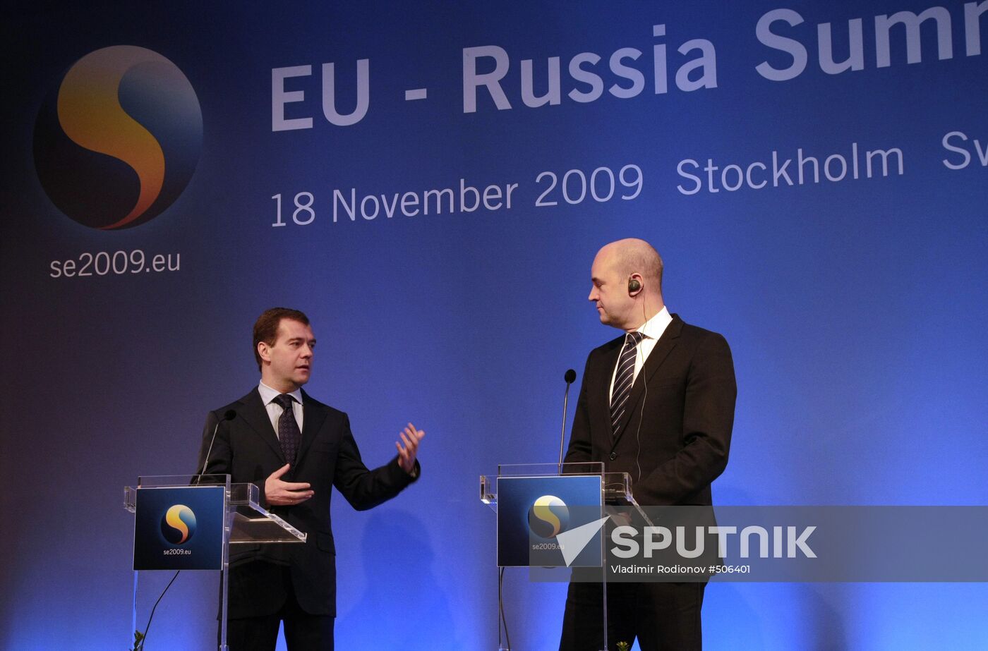 Dmitry Medvedev attends EU-Russia summit in Stockholm