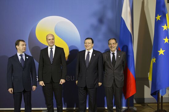 Dmitry Medvedev attends EU-Russia summit in Stockholm