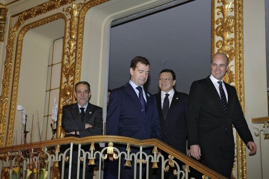 Dmitry Medvedev attends EU-Russia summit in Stockholm