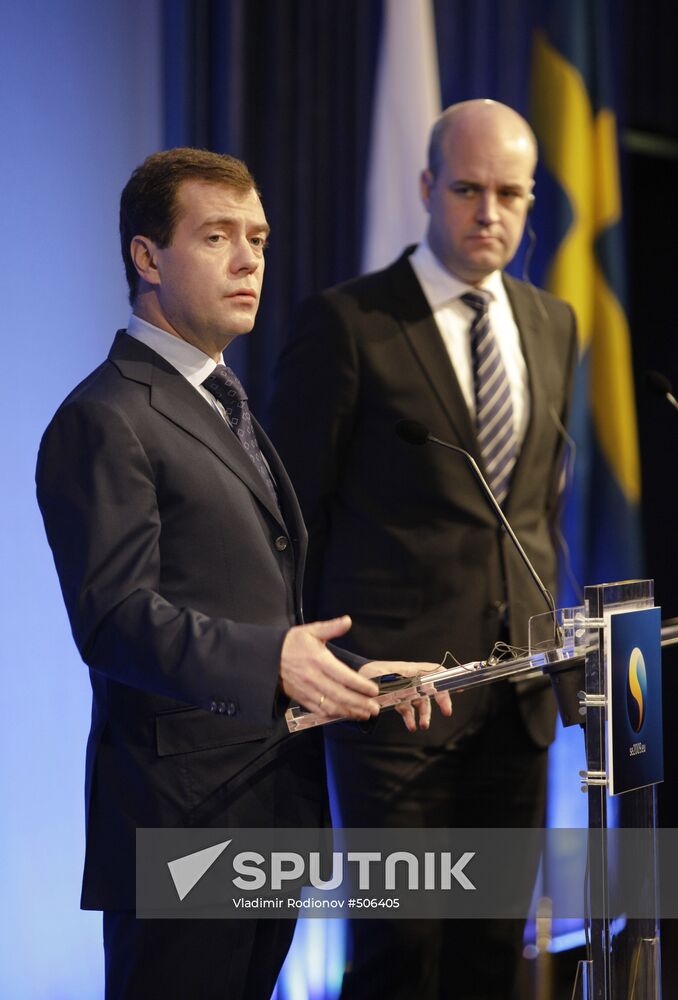 Dmitry Medvedev attends EU-Russia summit in Stockholm