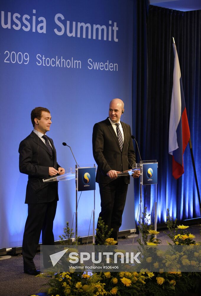 Dmitry Medvedev attends EU-Russia summit in Stockholm