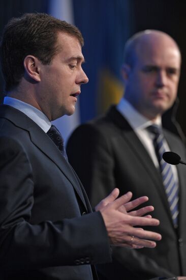 Dmitry Medvedev attends EU-Russia summit in in Stockholm