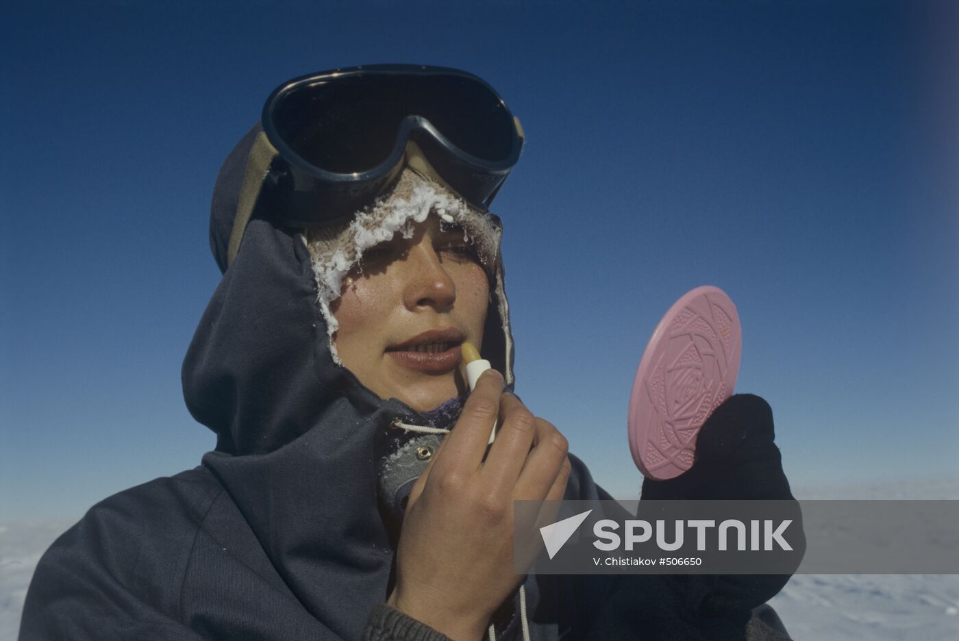 Participant in women's Antarctic expedition "Metelitsa"