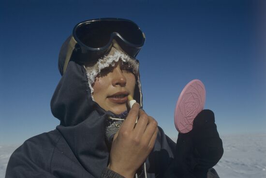 Participant in women's Antarctic expedition "Metelitsa"
