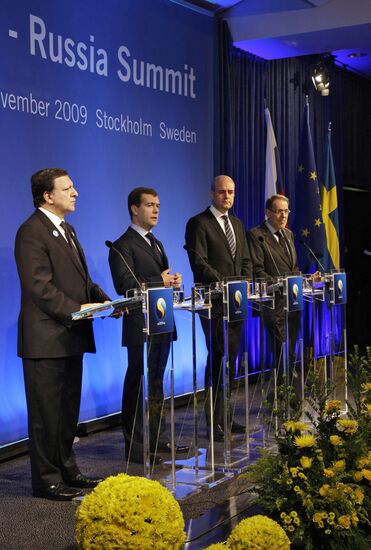 Dmitry Medvedev attends EU-Russia summit in Stockholm