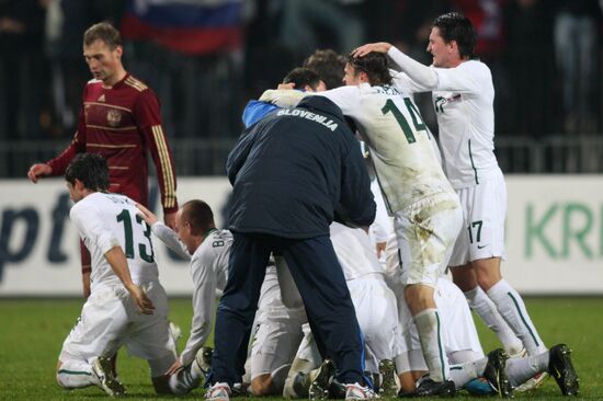 2010 World Cup qualifier playoff: Slovenia vs. Russia 1-0
