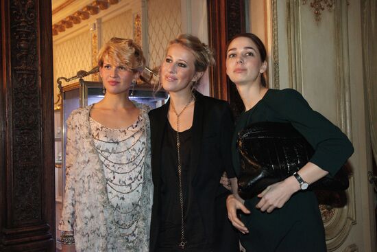 Polina Kitsenko, Ksenia Sobchak and Alyona Akhmadulina