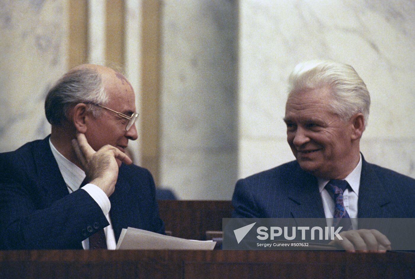 Mikhail Gorbachev and Ivan Silayev