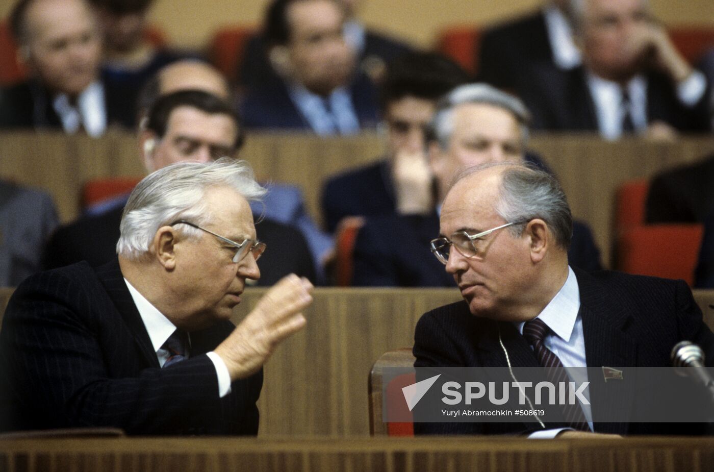 Yegor Ligachev and Mikhail Gorbachev