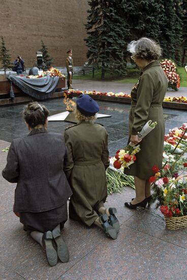Victory Day. War Veterans at Eternal Flame