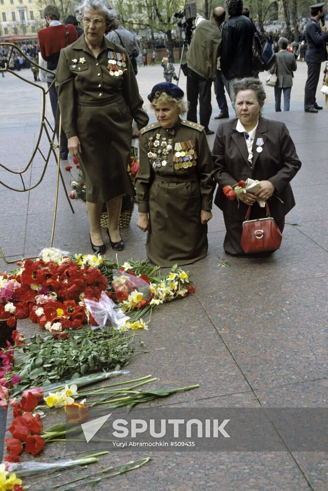 Victory Day. War Veterans at Eternal Flame