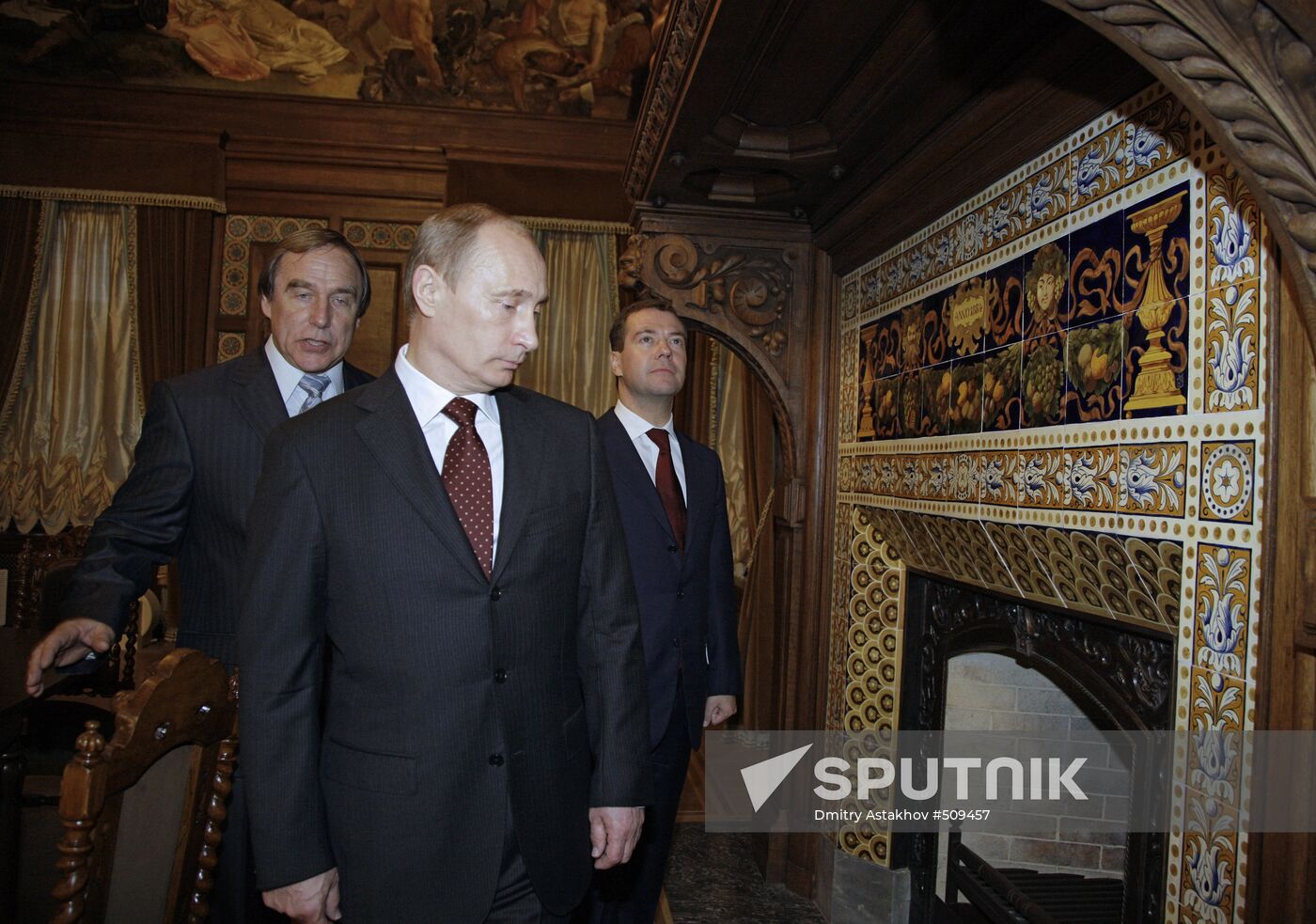 Dmitry Medvedev, Vladimir Putin at St. Petersburg House of Music
