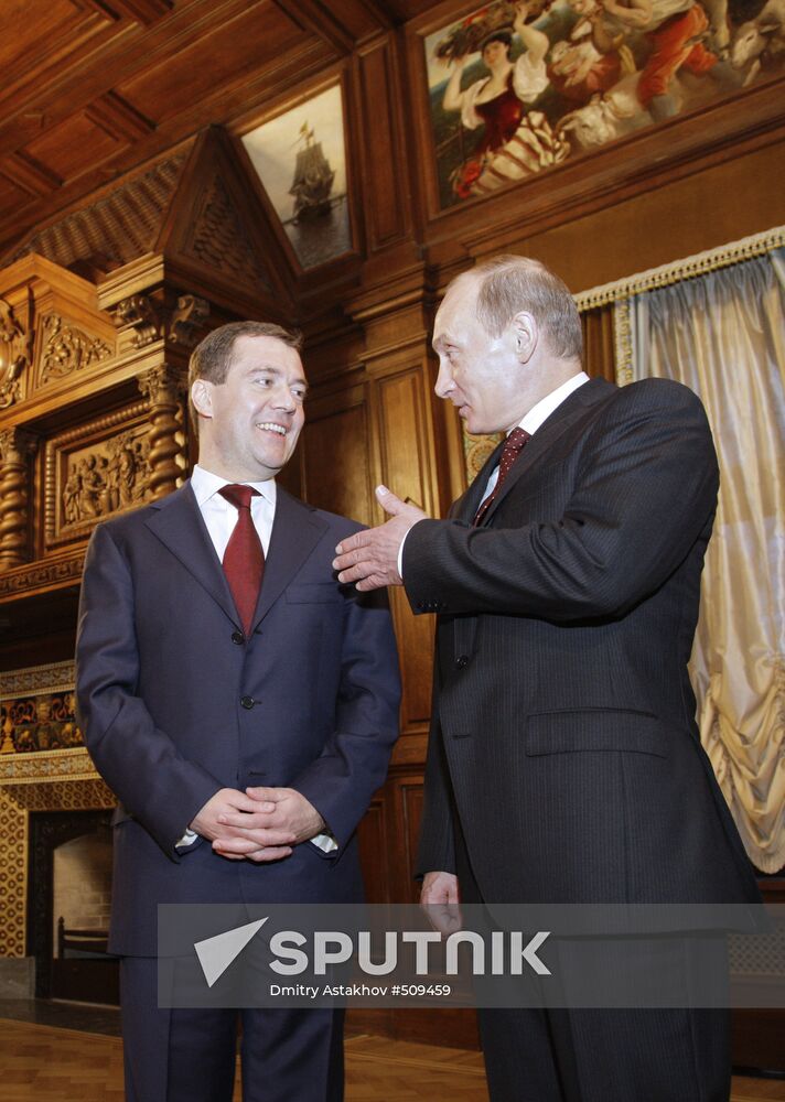 Dmitry Medvedev, Vladimir Putin at St. Petersburg House of Music