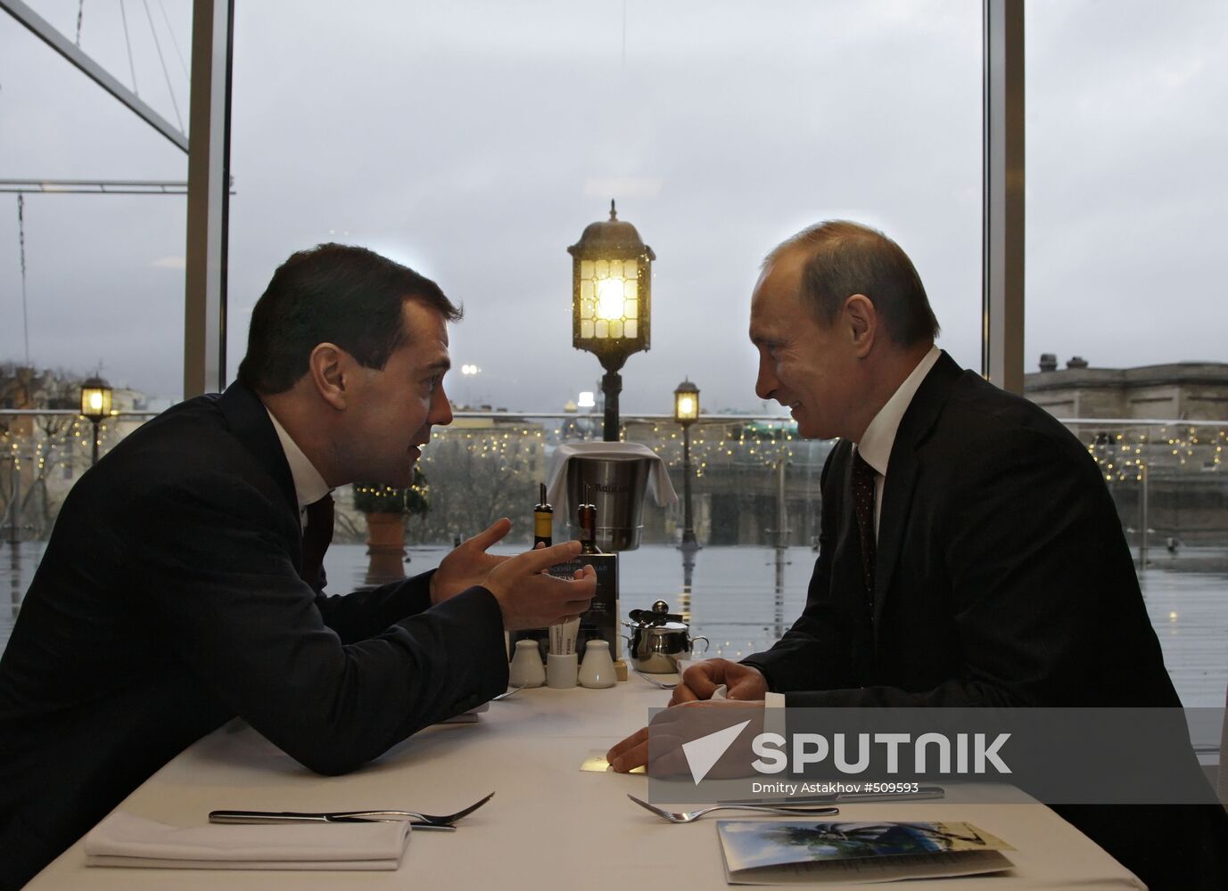 Dmitry Medvedev and Vladimir Putin